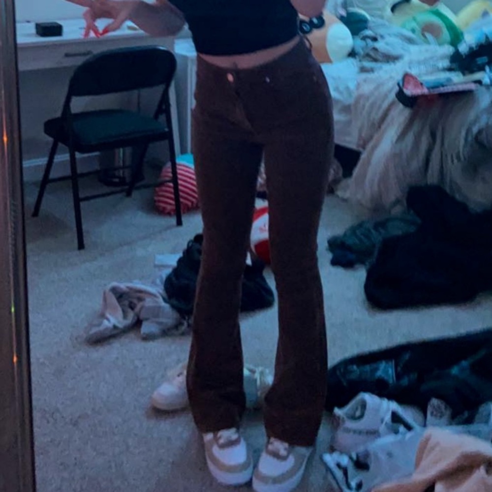 Brown Corduroy Bootcut Pants
